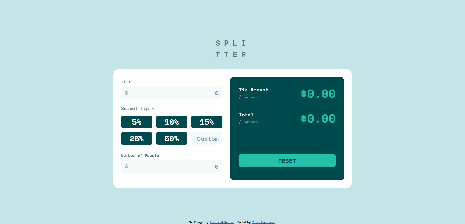 Tip Calculator Preview